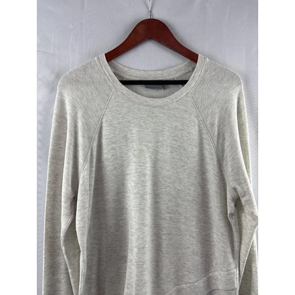 Athleta Womens Light Gray Long Sleeve Sweatshirt Medium